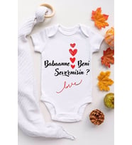 Beni Severmisin Babaanne Desenli Kısa Kol Body