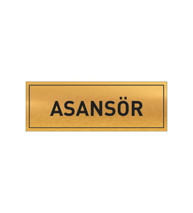 ASANSÖR YAZILI METAL LEVHA 20 X 7 CM