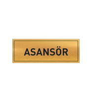 ASANSÖR YAZILI METAL LEVHA 20 X 7 CM