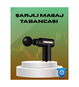 6 Kademeli Taşınabilir Kas Masaj Tabancası, 4 Başlıklı Güçlü ve Sessiz