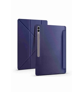 Galaxy Tab S10 Ultra Uyumlu 14.6 inç Standlı Kalem Bölmeli Tri Folding Tablet Kılıfı