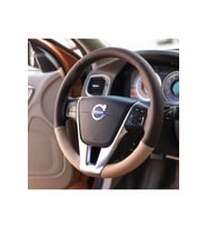 Volvo S60 Uyumlu Kahve Bej Deri Direksiyon Kılıfı