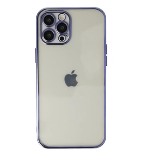 iPhone 12 Pro Max Kılıf Razer Lensli Silikon - Mor