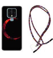 Tecno Camon 16 18P Pova Kılıf Boyun Asklı Rasta Silikon Red Moons 1747