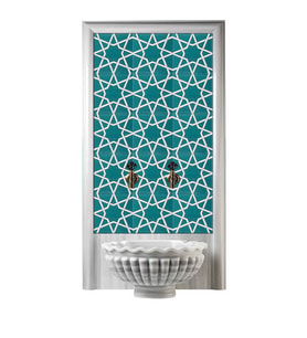 Armada Çini 60x100 Cm SP 94 Yıldız Serigraf Türk Hamamı Pano