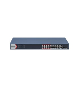 HIKVISION 16port PoE 230w 2-SFP 10/100 Yönetilebilir Switch DS-3E1318P-EI/M