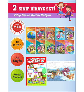 2.Sınıflar İçin Okumayı Sevdiren 10 lu Hikaye Seti 11 (Kitap Okuma Defteri Hediyeli)
