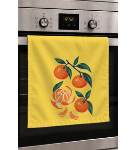 Valerine Life El Kurulama Havlusu 30x50cm Mutfak, Fırın için Pamuklu Emici Mandalina Bahçesi