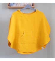 Hafy Baby %100 Organik Pamuklu 4 Katlı Müslin Panço (Sarı)