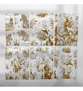 A6 (10,5x14,8 cm) Doğal Yaşam Temalı 6’lı Kağıt Seti  Journal, Scrapbook, Defter Süsleme (Çok Renkli)