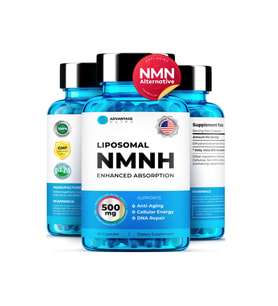 Advantage Nutra Liposomal NMNH to Boost NAD Plus Levels, Energy, Focus - High Purity 60 capsules.Abd Menşei.52.