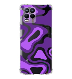 PrintiFy Realme 8 Uyumlu Köşe Korumalı Renkli Desen Tasarımlı Şeffaf Silikon Kılıf