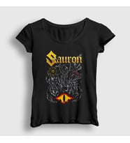 Presmono Kadın Siyah Sauron 2 Yüzüklerin Efendisi Lord Of The Rings T-Shirt 487339tt