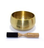 Huzur Ve Dinginlik Veren Pirinç Meditasyon Çanı 14 Cm  (Siyah-Altın)