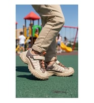 Marcokids 22676 F Kaymaz Taban Bej Kahve Erkek Çocuk Spor Ayakkabı (Bej-Kahve)