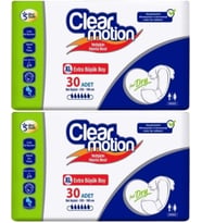 Clearmotion Yetişkin Hasta Bezi Bel Bantlı XL - Ekstra Büyük - Extra Large 60 Adet (2PK*30)