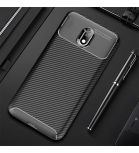 Xiaomi Redmi 8A Kılıf Esnek Soft Karbon Tasarım Legion Serisi (Siyah)