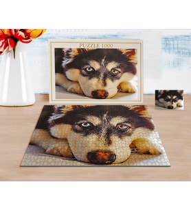 BK Gift Kişiye Özel Tam Boy Köpek Karikatürlü 1000 Parça Profesyonel Puzzle-1