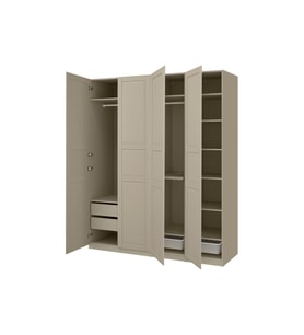 Gardırop, Gri-Bej, 200x60x236 cm