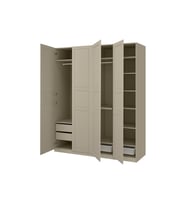 Gardırop, Gri-Bej, 200x60x236 cm