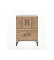 Arges Komodin 2 Raflı Tek Çekmeceli 2 Kapaklı 60x30x80 Aytaşı-Çam