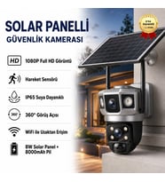 1080P 360 Derece Hareketli Güvenlik Kamera Sensörlü Dış Mekan Kullanımına ve Suya Dayanıklı Solar
