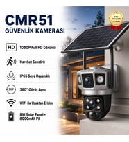 1080P 360 Derece Hareketli Güvenlik Kamera Sensörlü Dış Mekan Kullanımına ve Suya Dayanıklı Solar Panelli Güneş Enerjili IP Kamera