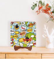 BK Gift Pop Art Tasarımlı Ahşap Standlı Puzzle Çerçeve-17
