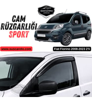 Fiat Fiorino 2008-2023 Uyumlu Mugen Cam Rüzgarlığı Seti Piano Black 2'li İthal Parlak Siyah