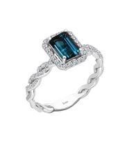 Sirius Pırlanta ve London Blue Topaz Taşlı Samsara Yüzük 0717R0309