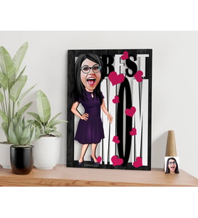 BK Gift Kişiye Özel Anneler Günü Karikatürlü 3D Ahşap Tablo, Anneye Hediye, Anneler Günü Hediyesi-8