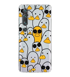 Xiaomi  Mi Note 10  Kamera Korumalı Kapak Duck Tasarımlı Şeffaf  Kılıf