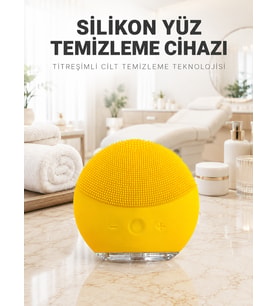 Elektrikli Silikon Yüz Temizleme Fırçası Şarjlı Ayarlanabilir Titreşimli Cilt Bakımı