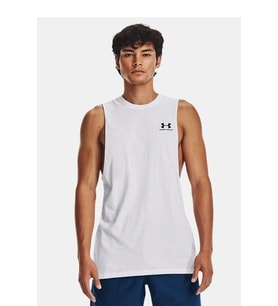 Under Armour Left Chest Erkek Atlet (Beyaz)