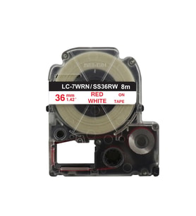 Tonersepeti Epson LC-7WRN Beyaz Üzeri Kırmızı 36MM 9Metre Muadil Etiket