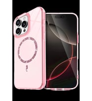Pilelistore   Apple iPhone 16 Pro Max Live Diamond Magsafe Kapak - Pembe