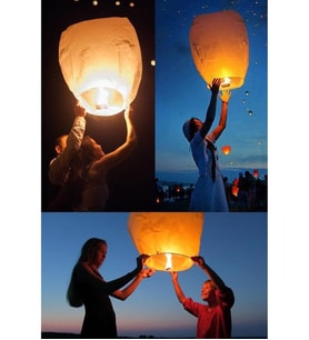 1 Adet Dilek Feneri Sevgililer Günü Doğum Günü Kutlama Dilek Balonu Havaya Gönderme Balon