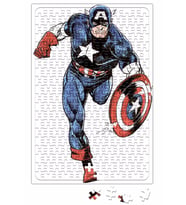 Captain America Splash Art Puzzle 240 Parça Yapboz