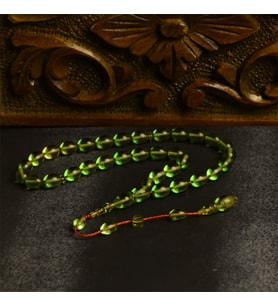 Arpa Kesim 8x11 mm Ateş Kehribar Sistem Püsküllü Tesbih