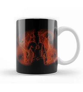 One Piece Flaming Pirate Kupa Bardak Porselen