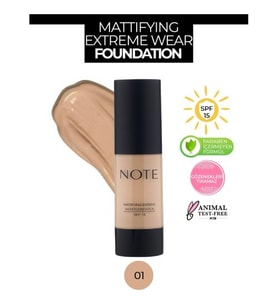 Note Mattifying Extreme Fondöten - 01 Beige