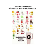 2 Adet Stanley Quencher 1.18 L Uyumlu H2.0 40 Oz Uyumlu Aksusuar Set Figür Pipet Tıpası (Karışık)
