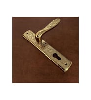 Özen Handles İmza Titanyum ZK19 Zamak Aynalı Yale Çelik Kapı Kolu Sağ Basar Tek Yön (Titanyum Parlak)