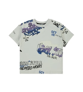 Civil Boys Street Style Emprime 10-13 Yaş Tişört - Gri