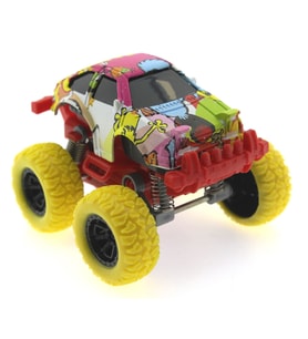 Mulvxurg  Urg02 Die Cast Çizgi Film Desenli Sarı Teker Araba (Mulvix)