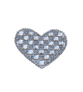 Kalp ütü ile yapışan 6.2x4cm (hot-fıx) p32-