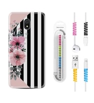 Xiaomi Redmi 8A 8 Pro 9C 9T 10C 11T Pro Kılıf Kablo Koruma Spiral Silikon Flowers 4 1390