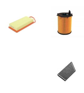 Bosch Filtre Bakım Seti Peugeot 206+ 1.4 HDI Dizel 2009-2010 DV4TD/TED/TED4 Hava + Yağ f. + Polen Filtre Sion