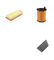 Bosch Filtre Bakım Seti Peugeot 206+ 1.4 HDI Dizel 2009-2010 DV4TD/TED/TED4 Hava + Yağ f. + Polen Filtre Sion