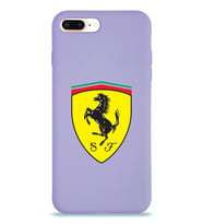 Apple iPhone 7 Plus Uyumlu Lansman Kılıf Ferrari Tasarımlı Altı Kapalı İçi Kadife Kaplı  Kapak (Şeffaf)